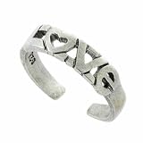The 60's Sterling Silver Heart Love Toe Ring