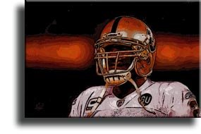 Completely Handpainted American Football Sport Painting, Custom Order FL3898, Oil on Canvas, with Option to Paint Jerry, Brett & Co. from Any Other Favorite Photograph or Picture, Unframed, Size 24