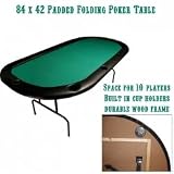 84 X 42 Texas Holdem Poker Padded Folding Table