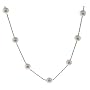 14k Rose Gold White Freshwater Cultured Pearl "Tin-Cup" Necklace, 18"