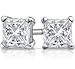 PARIKHS (IGI Certified 0.70ct & up) Princess cut Diamond stud 14K from 0.04ct to 2.00ct Clarity-I3