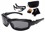 Bobster Road Hog II Convertible Goggles / Sunglasses Action Eyewear System w/ 4 Lens Set Models: Bobster Road Hog II Convertible, Silver Frame, 4 Lens Set Model BB-SG-Roadhog2-BRH2002