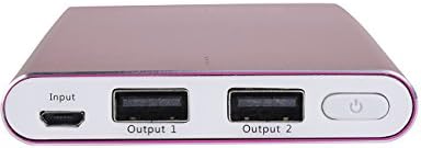 Mountpower 10000mAh Ultra Slim Power Bank Dual-Port USB Portable External Battery Portable Charger with LED Display for Galaxy S6 and S6 Edge, iPhone 6, iPhone 6 Plus, iPhone 5S 5C 5, iPad Air, iPad Mini, Galaxy S5 S4, Galaxy Tab, LG G3, Nexus, HTC One M8 and M9, MOTO X. (red)