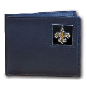 Click here to buy New Orleans Saints Leather Bifold Wallet.