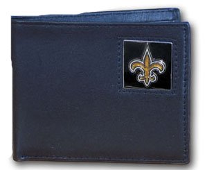New Orleans Saints Leather Bifold Wallet