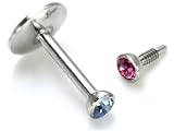 18g-16g Internally Threaded Replacement Steel GEM BALL- 2.0mm Peridot (Lt. Green)