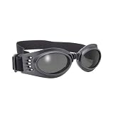 Black Goggles With Polycarbonate Smoke Lens And Flexible Nose Bridge