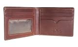 BROWN LEATHER MEN'S WALLET RUSTICO W ID HOLDER WINDOW