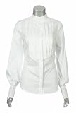 Sutton Studio Womens White Tuxedo Blouse Misses