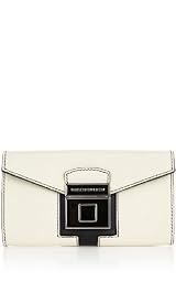 Posh Black and White Flapover Wallet