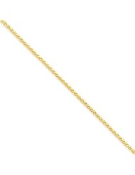 14k 1.65mm Solid Polished Spiga Chain, Size 7