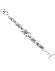 Sterling Silver Bali Filigree Antiqued Rectangle Bracelet