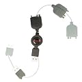 Insten - Retractable Data and Charging USB Cable for Palm (PalmOne) TX / TUNGSTEN E2 / T5 / TREO 650 / 680 / 700w / 700p / 700wx / LifeDrive / Treo 750v by Eforcity