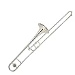 Cecilio 2Series Silver Plated B Flat Trombone w/ Case and Accessories