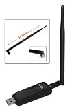 Alfa AWUS036EW High Gain 802.11b/g USB Wireless B / G Turbo Long-Range WiFi Network Adapter Dongle With a With a 5 and 9dBi Screw-On Swivel Rubber Antenna