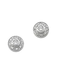 Ann Harrington Jewelry 14k White Gold 1/4 Ct Tw Diamond Bezel Earrings