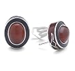 ITALIAN STERLING SILVER EARRINGS WITH WINE AND VIOLET ENAMEL