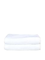 W.H.Y.T.E Set Toalla 2 Uds. (Blanco/Rosa)