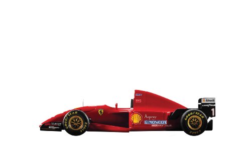 Dickie-Schuco 413312011 - True Scale - Ferrari 412 T2 F1 -1995- 1:43 Testfahrzeug, Michael Schumacher, Fujimi Resin Collection, geschlossener Karton