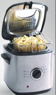 Ewave 1.2L Deep Fryer Black and Stainless EWDF12S