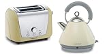 MORPHY RICHARDS ACCENTS CREAM KETTLE 1.5 LITRE (44377) & 2 SLICE CREAM TOASTER (44267) SET