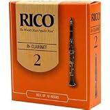 Rico Bb Clarinet Reeds, Strength 2.0, 10-pack