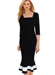 Colorblocking Cotton/Jersey/Nylon/Spandex Mermaid Midi Dress 