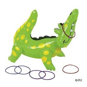 Vinyl Inflatable Alligator Ring Toss Game by Fun Express