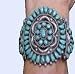 Antique Collectible Vintage Navajo Large Pawn Cluster Bracelet