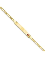 14k Yellow Gold 7in Medical Jewelry Bracelet. Metal Wt- 5.4g
