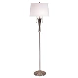 Trend Lighting TF5755 2 Light Sinatra Floor Lamp, Dark Walnut