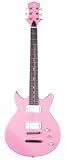 Luna Pandora Double Cutaway Acoustic Guitar, Pink