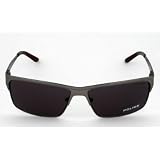 Genuine Police Sunglasses with Shiny Matte Gunmetal Frame and Smoke Lenses. Model: S2935-584 by