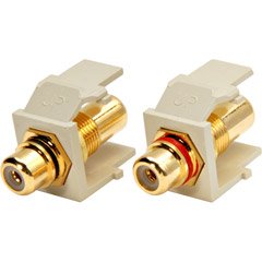 Leviton 833-40830-00I Gold-plated Solderless Rca Jack