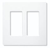 Gray 2 Gang Scewless Designer Wall Plate