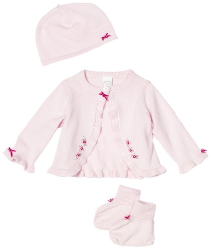 Little Me Baby-Girls Newborn Pretty Rose Sweater Set