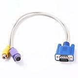 NEW VGA to TV CONVERTER S-VIDEO+RCA OUT CABLE ADAPTER (only for graphic card have TV Out function)