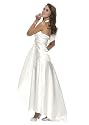 Astrapahl, Neckholder Abendkleid, Brautkleid, bodenlang, Farbe creme