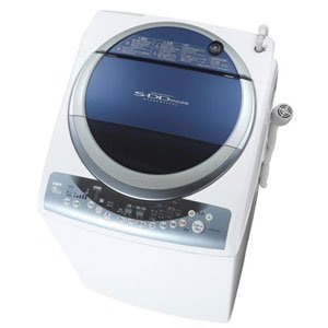 TOSHIBA 洗濯8.0kg/乾燥4.5kg 節水なのにパワフル洗浄 カビプロテクト搭載 抗菌水 S-DDインバーター タテ型洗濯乾燥機 ナイトブルー AW-80VJ(WL)