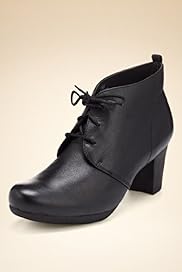 Footglove Original Leather Wide Fit High Heel Derby Boots