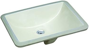Changie 1633B Rectangular Lavatory Undercounter Bathroom Ceramic Sink,Biscuit,18x13 inches