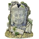 Ancient Stone Head Ruin Bubbler Ornament - 6 in. x 4 in. x 7 in.