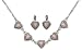 Pink Hearts Necklace and Earrings Set