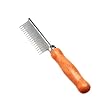 Safari Cat Shedding Comb, Wood Handle