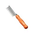 Safari Cat Shedding Comb, Wood Handle