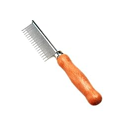 Safari Cat Shedding Comb, Wood Handle