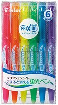 パイロット　消える蛍光ペン　フリクションライト　6色セット