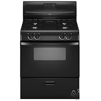 Whirlpool : WFG114SVB 30 Freestanding Gas Range with 4 Semi-Sealed Burners Black