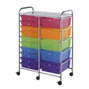 Mobile Storage Cart 15 Drawer Multi