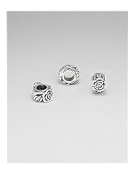 Flower Bead In Sterling Silver